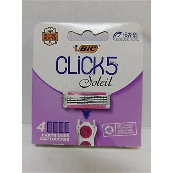 NEW 4 BIC CLICK 5 SOLEIL RAZER BLADES