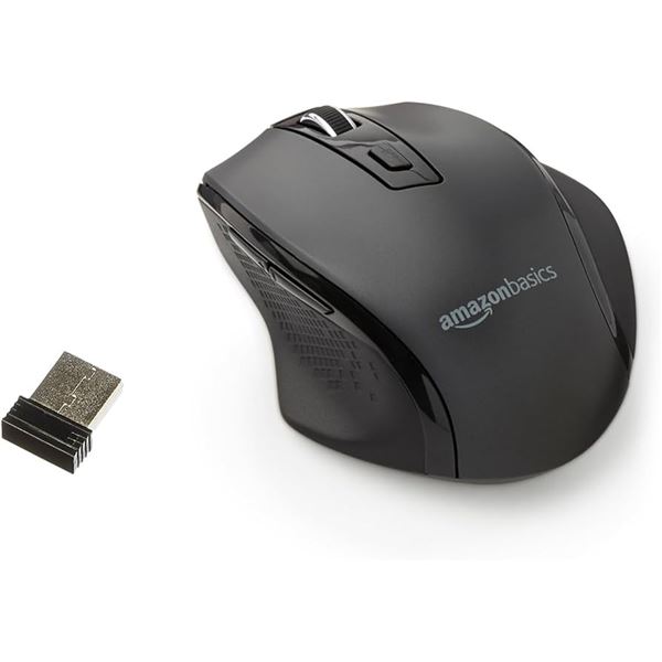 NEW AMAZON BASICS ERGONOMIC WIRELESS MOUSE