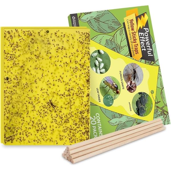 NEW 20 PACK KENSIZER YELLOW STICKY TRAPS