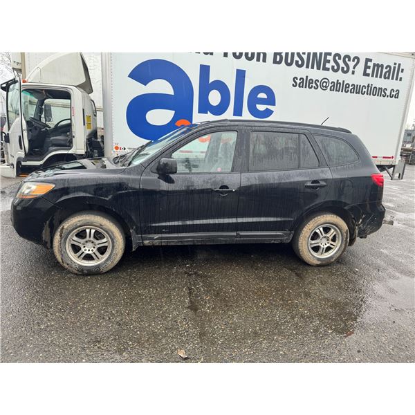 2008 HYUNDAI SANTA FE 4 DR SUV BLACK VIN 5NMSG73EX8H175372