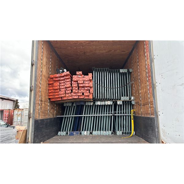 LARGE LOT OF PALLET RACKING WITH SHELVES