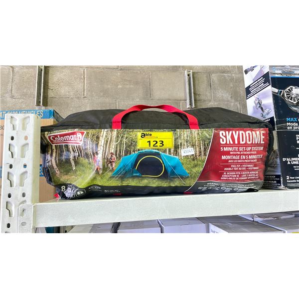 COLEMAN SKYDOME TENT WITH FULL FLY + VESTIBULE (MAY BE MISSING PARTS & PIECES)