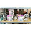 Image 1 : SHELF OF ASSORTED ITEMS INCLUDING; SALTON GLASS KETTLES, DESK FAN & WATER FLOSSER (UNKNOWN WORKING