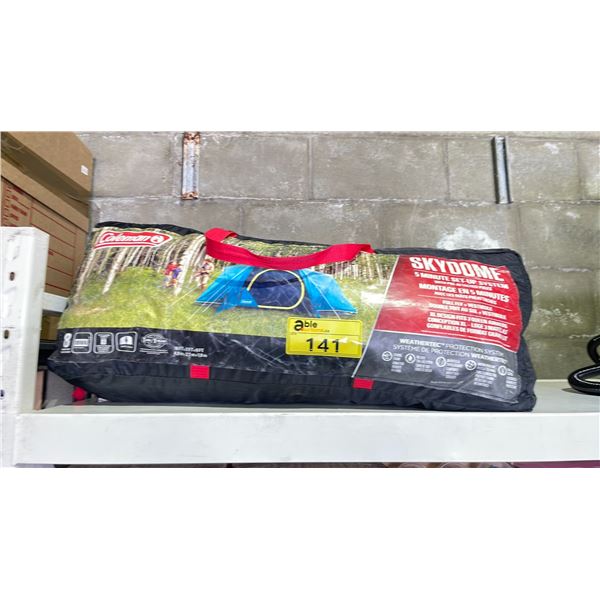 COLEMAN SKYDOME TENT WITH FULL FLY + VESTIBULE (MAY BE MISSING PARTS & PIECES)
