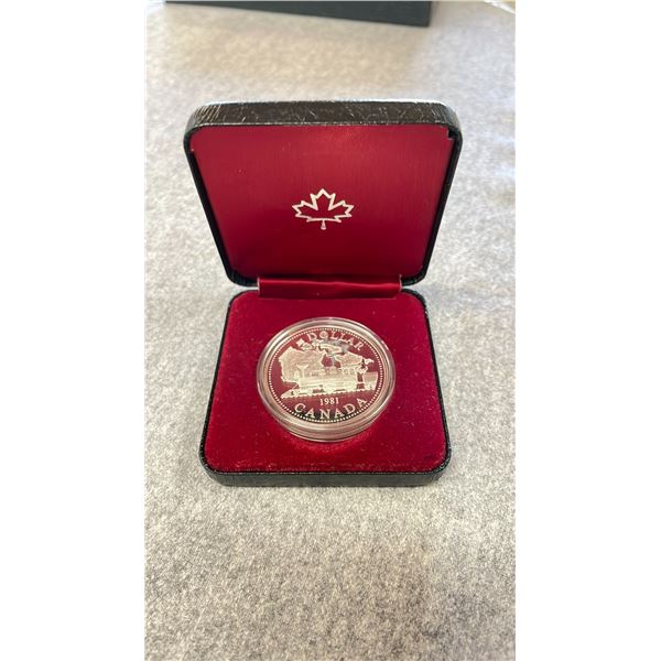 1981 $1 TRANS-CANADA RAILWAY CENTENNIAL - SILVER DOLLAR PROOF