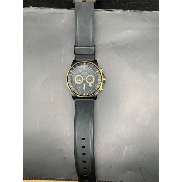 GENTS BULOVA YELLOW GOLD PLATED WRIST WATCH. MARINE STAR