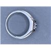 Image 4 : STERLING SILVER DIAMOND  SYNTHETIC BLUE SAPPHIRE GENTS DRESS RING 10.45MM APPROX. 0.25CT