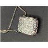 Image 2 : STERLING SILVER COLOURLESS CUBIC ZERCONIA SLIDER STYLE PENDANT, 9.55 X 12.20MM DIAMETER 1.35MM THE