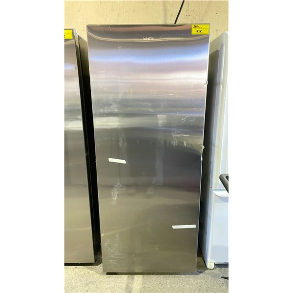 GALANZ STAINLESS STEEL SWING OUT FRIDGE OR FREEZER 28"W (HANDLE BROKEN)