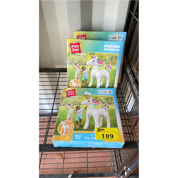 3 PLAY DAY UNICORN SPRINKLERS