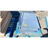 Image 2 : LOT OF PALLET RACKING INCLUDING; 7.5' UPRIGHTS, CROSS BEAMS, METAL SHELVES & PARTICLE BOARD SHELVES