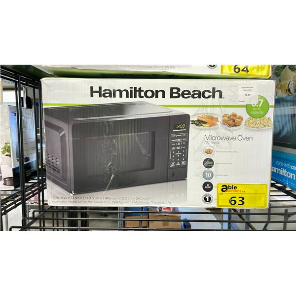 HAMILTON BEACH MICROWAVE OVEN 700 WATTS