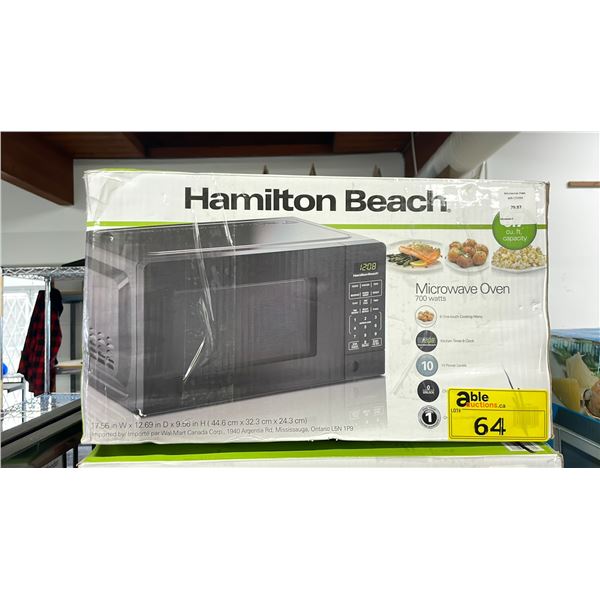 HAMILTON BEACH MICROWAVE OVEN 700 WATTS