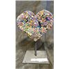 Image 1 : 5.5" X 7.5" HEART AMETHYST TITANIUM LISTED RETAIL $1800