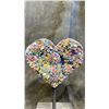 Image 2 : 5.5" X 7.5" HEART AMETHYST TITANIUM LISTED RETAIL $1800