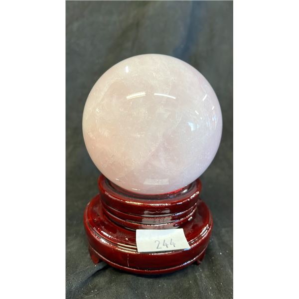 117MM ROSE QUARTZ SPHERE 1.7KG LISTED RETAIL $1800