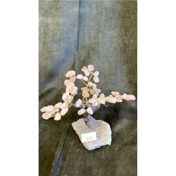 8" X 8" ROSE QUARTZ CRYSTAL TREE LISTED RETAIL $1100