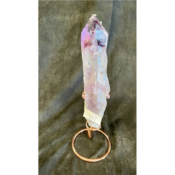 8" AMETHYST POINT WITH INCLUSIONS LISTED RETAIL $1100
