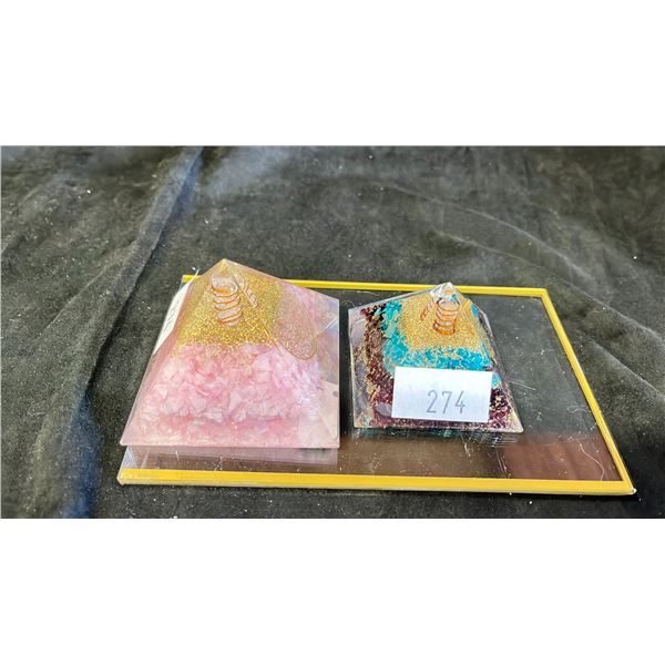ROSE QUARTZ ORGONITE PYRAMID LISTED RETAIL $250