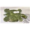 Image 6 : 6" GREEN JADE TURTLE CARVING. LISTED RETAIL $1800