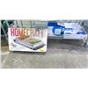 Image 1 : SHELF OF ASSORTED ITEMS INCLUDING; HOMECRAFT 3-STATION STAINLESS STEEL BUFFET, BREEZE EASY BATHROOM