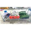 Image 1 : SHELF OF ASSORTED ITEMS INCLUDING; FAUX PLANT WALL, LASKO TOWER HEATER, CUCKOO BREAD MAKER & MORE