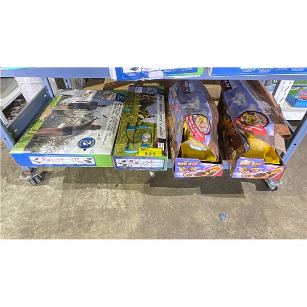 EASTPOINT SPIKE 'N SMASH & TOSSING GAME & 2 MAXX ACTION 2-N-1 BIG RIG TOYS