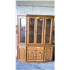 Image 1 : CANADIAN MADE, 2 PIECE SOLID OAK HUTCH AND BUFFET. ANGLE FRONT
