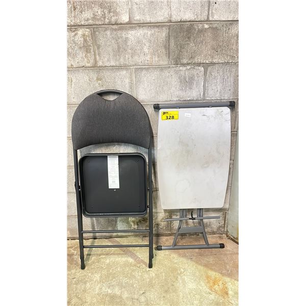 FOLDING TABLE & FOLDING CHAIR