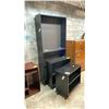 Image 3 : TWO (2) BOOK CASES. 6 SHELVES. 35 X 11 X 79, 2 SHELVES 29 X 11 X 31. ROLLING TV STAND.