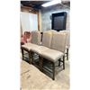 Image 1 : 5 STUDDED FABRIC DINING CHAIRS