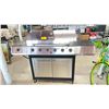 Image 1 : CHAR-BROIL STAINLESS STEEL PORTABLE PROPANE BBQ WITH PROPANE TANK