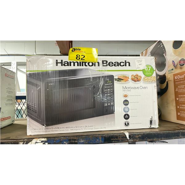 HAMILTON BEACH MICROWAVE OVEN 700 WATTS