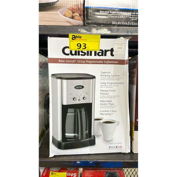 CUISINART BREW CENTRAL 12-CUP PROGRAMMABLE COFEEMAKER