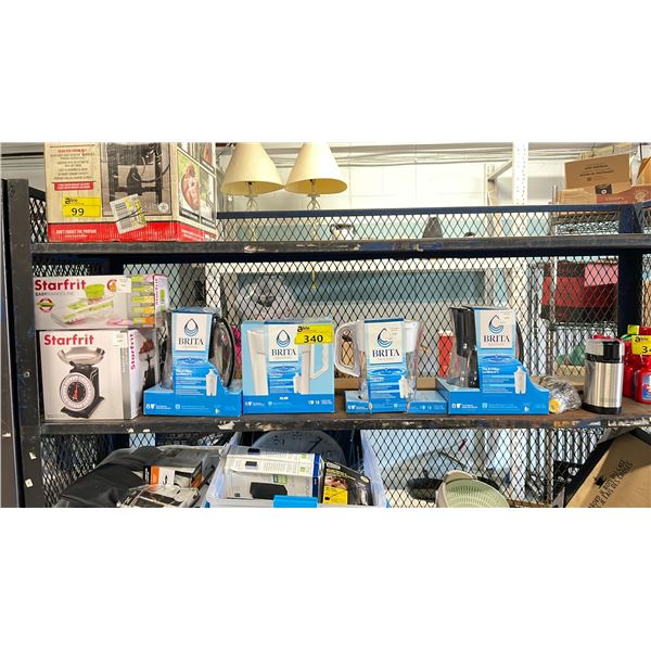 ASSORTED ITEMS INCLUDING; BRITA FILTERS, STARFRIT EASY MANDOLINE VEGETABLE SLICER, STARFRIT KITCHEN