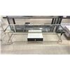Image 1 : GLASS ENTERTAINMENT STAND WITH STORAGE DRAWER APPROX 71" X 17.5" X 18.5"