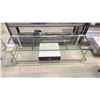 Image 2 : GLASS ENTERTAINMENT STAND WITH STORAGE DRAWER APPROX 71" X 17.5" X 18.5"