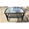 Image 1 : INLAID GLASS TOP PATIO TABLE