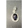Image 2 : 6.18CT SAPPHIRE SILVER PENDANT LISTED RETAIL $550