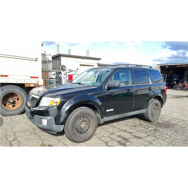 2008 MAZDA TRIBUTE 4 DR SUV BLACK VIN 4F2CZ96128KM18406