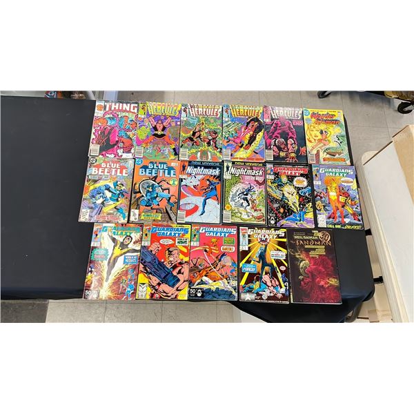 ASSORTED COMIC BOOKS INCLUDING; THE THING, HERCULES PRINCE OF POWER #1-4, WONDER WOMAN & MORE