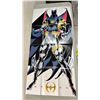 Image 1 : BATMAN POSTER BY KELLEY JODES & ROWLAND WITH CHUCK DIXON ORIGINAL THE PUNISHER ARTWORK ON BACK 58"