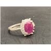 Image 2 : SILVER 925 RING RUBY, OVAL CUT 2.85CT RETAIL REPLACEMENT VALUE $6000.00 SIZE 6.75