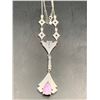 Image 8 : SILVER NECKLACE AMETHYST PEAR CUT 3.00CT RETAIL REPLACEMENT VALUE $4000