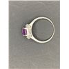 Image 2 : AMETHYST SILVER 925 SILVER RING 1.60CT EMERALD CUT RETAIL REPLACEMENT VALUE $4000 SIZE 9