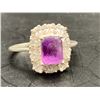 Image 3 : AMETHYST SILVER 925 SILVER RING 1.60CT EMERALD CUT RETAIL REPLACEMENT VALUE $4000 SIZE 9