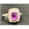 Image 4 : AMETHYST SILVER 925 SILVER RING 1.60CT EMERALD CUT RETAIL REPLACEMENT VALUE $4000 SIZE 9