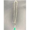 Image 2 : SILVER PENDANT OVAL CUT EMERALD 1.85CT RETAIL REPLACEMENT VALUE $9000