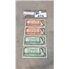 Image 1 : 2 1954 CANADA $2 BANK NOTES & 2 1954 CANADA $1 BANK NOTES