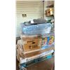 Image 2 : PALLET OF ASSORTED ITEMS INCLUDING; OTR MICROWAVE OVENS, PORTABLE FOLDING COT, VACUUM & MORE